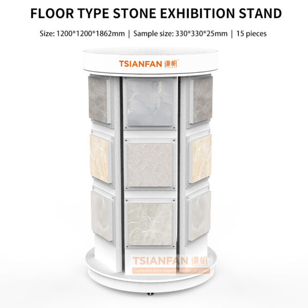 Customize rotatable quartz stone sample display frame Design-SG1010