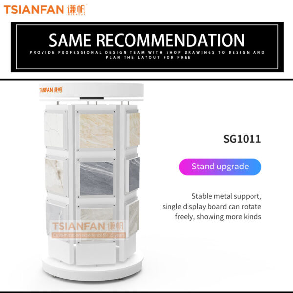 Customize rotatable quartz stone sample display frame Design-SG1010 - Image 2