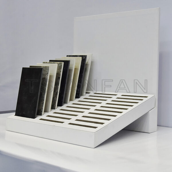 New white countertop display stand quartz stone sample display - Image 3
