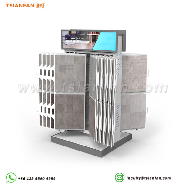 wooden flooring display racks factory sample show shelf