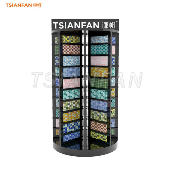 MM017-Turntable rack for mosaic tile sample exhibition hall display stand
