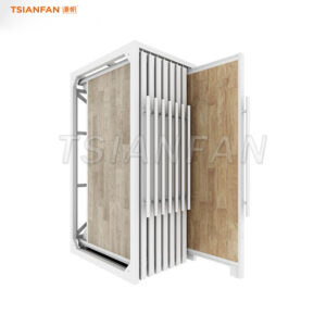 Wooden floor sliding display frame large exhibition hall display rack