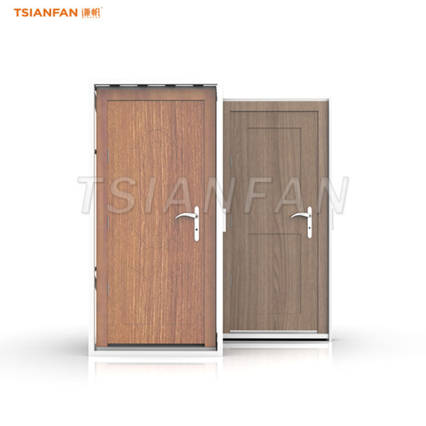 KK002-Wooden door metal frame sliding display stand ideas - 图片 2