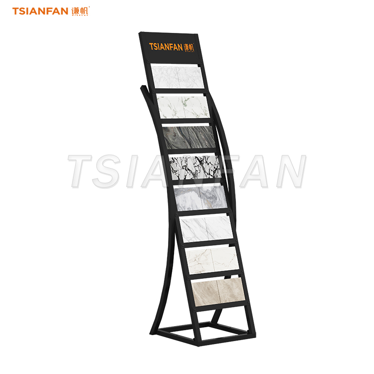 SRL008-inclined stone tile display rack innovative granite display ideas