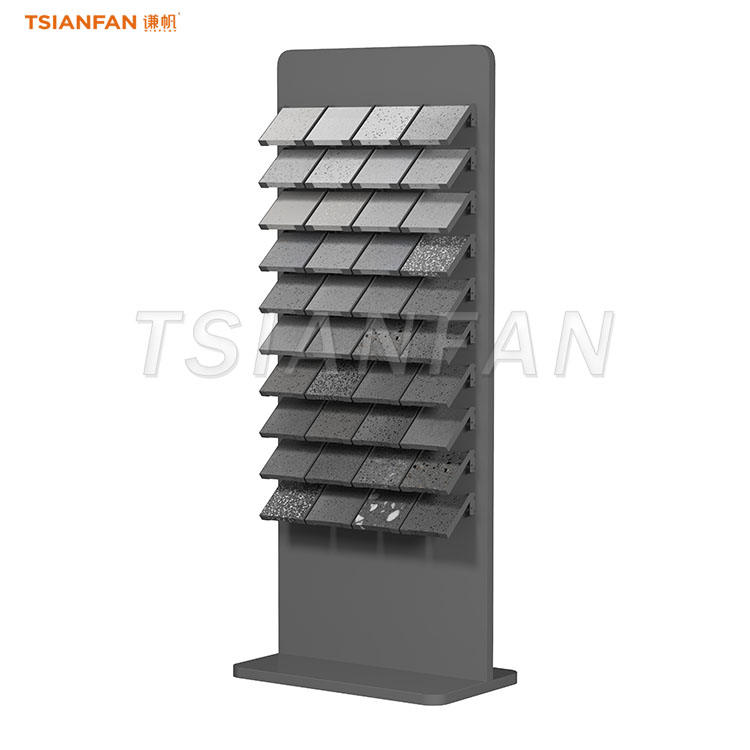 Horizontal Display Rack What are the general types of stone store display racks? - YiDuDisplay