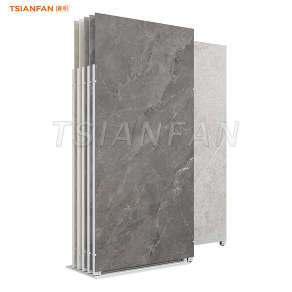 Push pull tile displays sample stone sliding display stand-CT003
