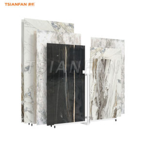 porcelain tiles page turning display stand stone displays-CF008