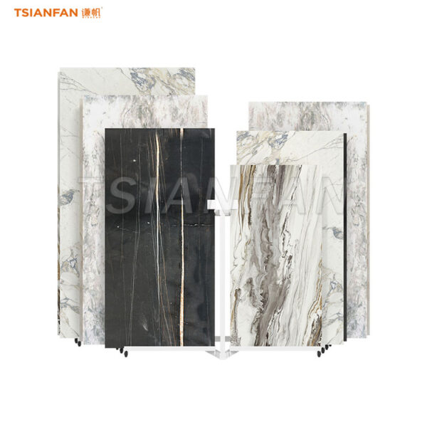 porcelain tiles page turning display stand stone displays-CF008 - 图片 2