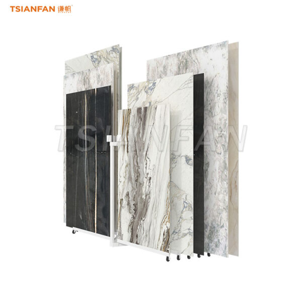 porcelain tiles page turning display stand stone displays-CF008 - 图片 3