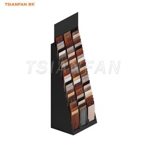 Solid oak floor tile display rack for showrooms-WE004