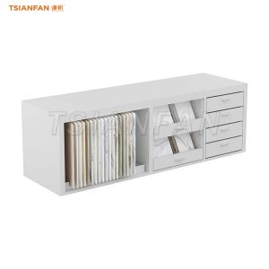 Multi-functional tile display with drawer and sliding combination-CH959