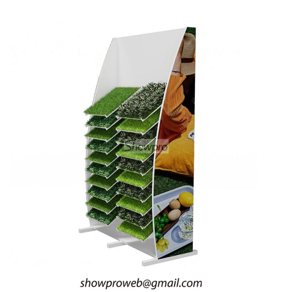 Turf Display Racks customizable trade show booth grass display units-SZP032