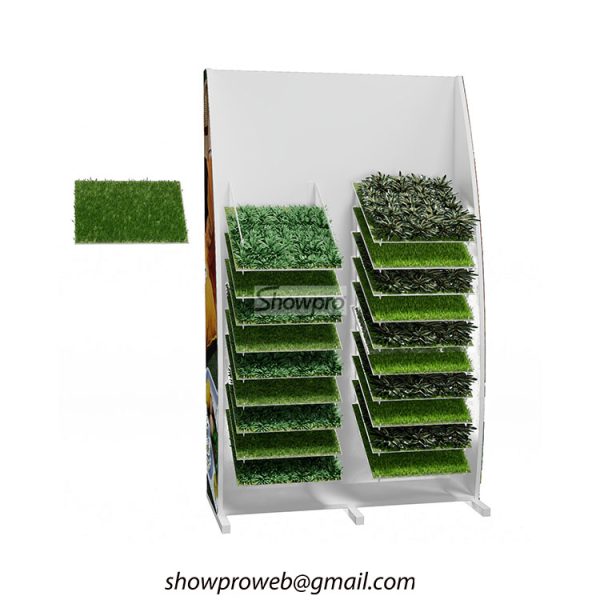 Turf Display Rack customizable trade show booth grass display units-SZP032