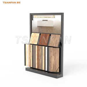 wooden tiles page turning display stand-WF3011